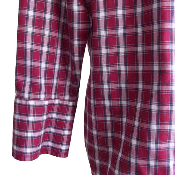 Vintage PLAINS Rockabilly Plaid Pearl Snap Long Sleeve Western Cowboy Shirt Sz L - Picture 6 of 8